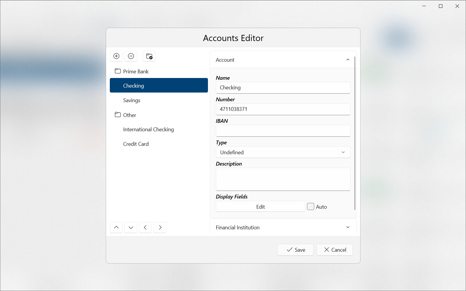 Accounts Editor