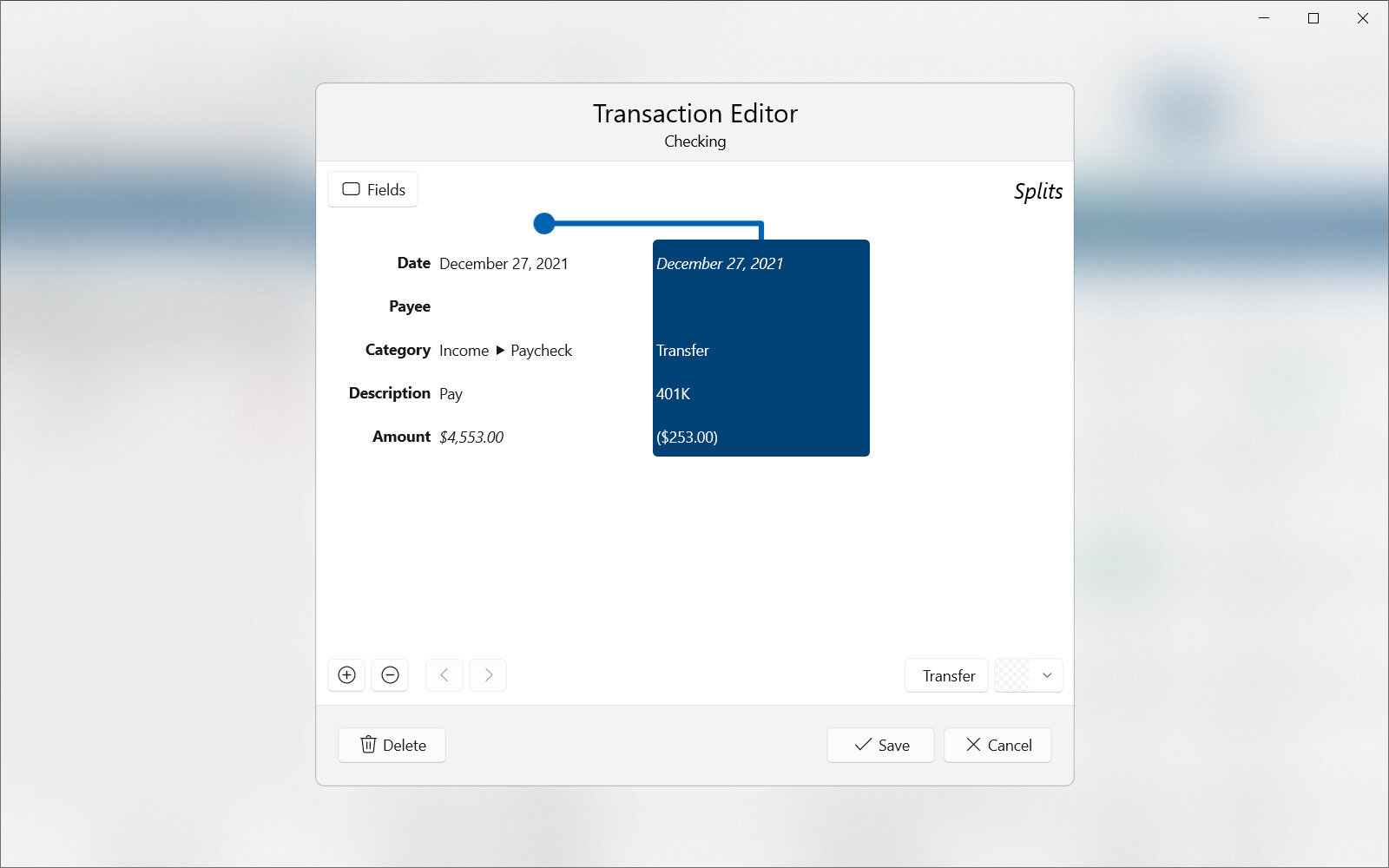 Transaction Editor